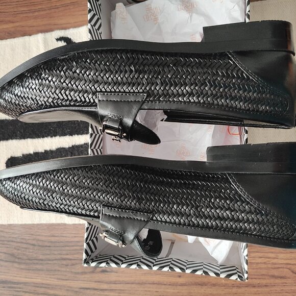 ROSSO Basket Weave Dress Loafer, Black, Size: US 7 - EU 39 main image 4
